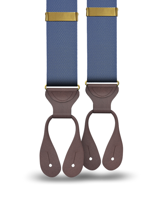 Princeton Pique Suspenders - Slate Blue - KK & Jay Supply Co.