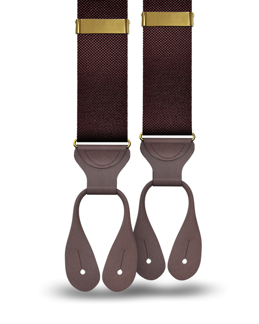 Princeton Pique Suspenders - Wine