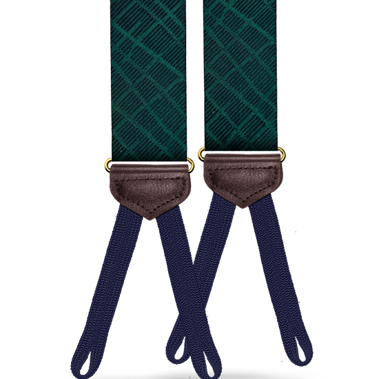 Prescott Silk Suspenders - Forest - KK & Jay Supply Co.