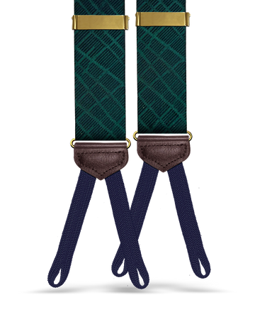 Prescott Silk Suspenders - Forest - KK & Jay Supply Co.