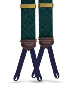 Prescott Silk Suspenders - Forest