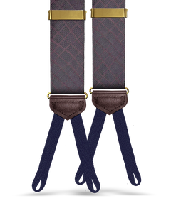 Prescott Silk Suspenders - Maroon