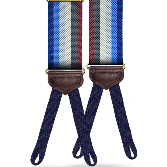 Princeton Stripe Pique Suspenders - KK & Jay Supply Co.