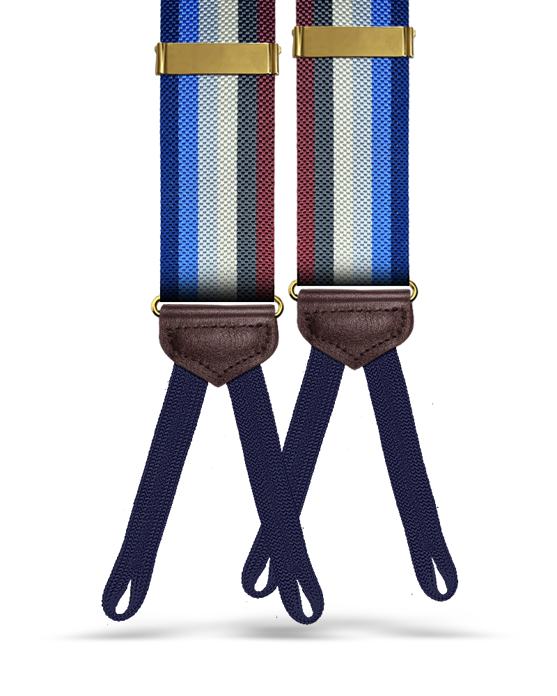 Princeton Stripe Pique Suspenders - KK & Jay Supply Co.