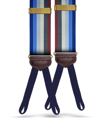 Princeton Stripe Pique Suspenders - KK & Jay Supply Co.