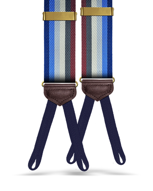 Princeton Stripe Pique Suspenders - KK & Jay Supply Co.