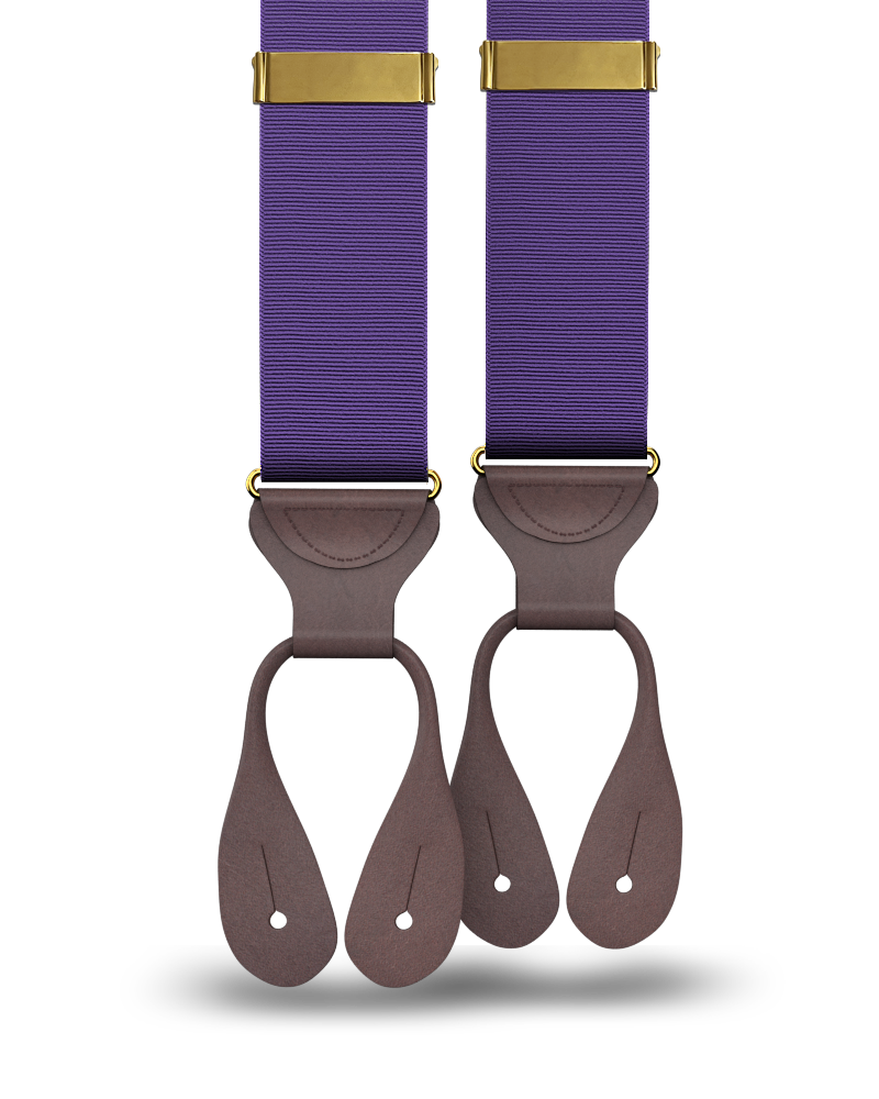 Purple Grosgrain Suspenders - KK & Jay Supply Co.