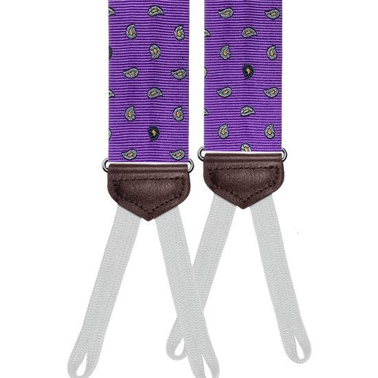 Limited Edition<br>Rumsey Purple Silk Suspenders - KK & Jay Supply Co.