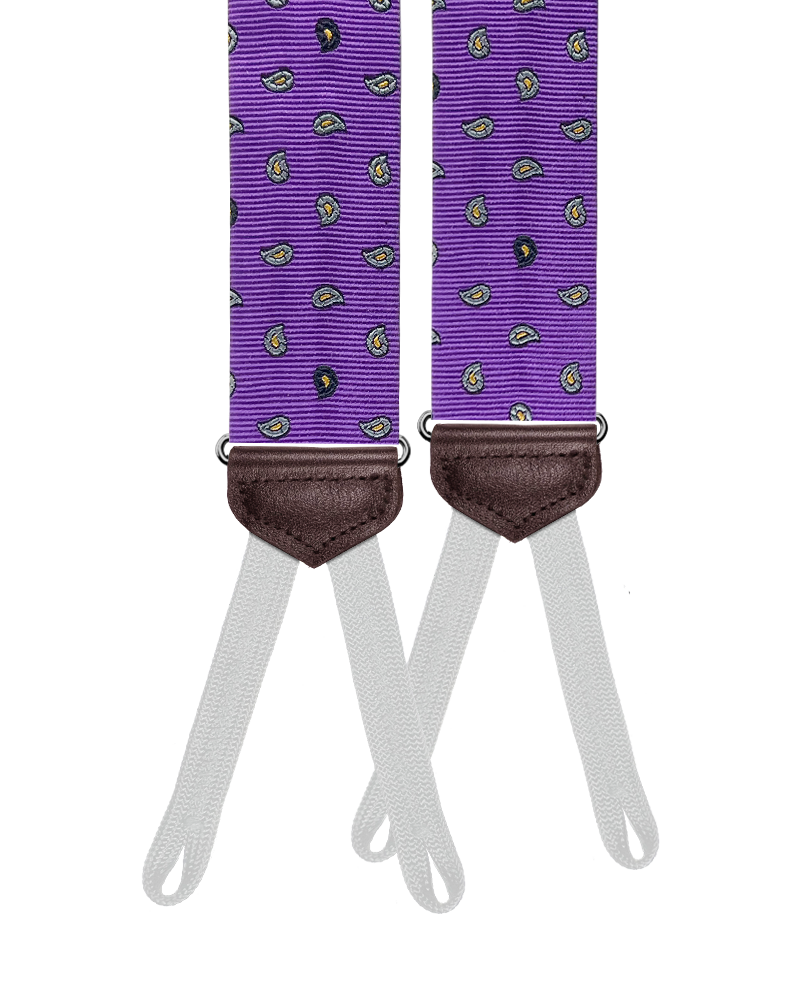 Limited Edition<br>Rumsey Purple Silk Suspenders - KK & Jay Supply Co.