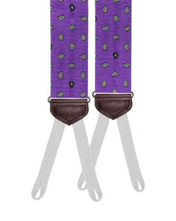Limited Edition<br>Rumsey Purple Silk Suspenders - KK & Jay Supply Co.
