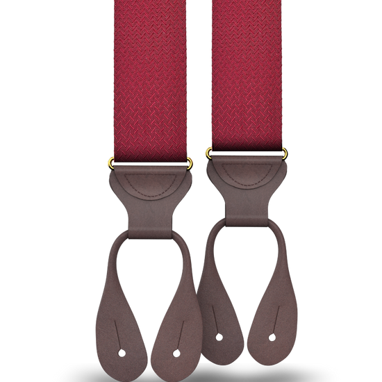 Skyiew Silk Suspenders - Maroon - KK & Jay Supply Co.
