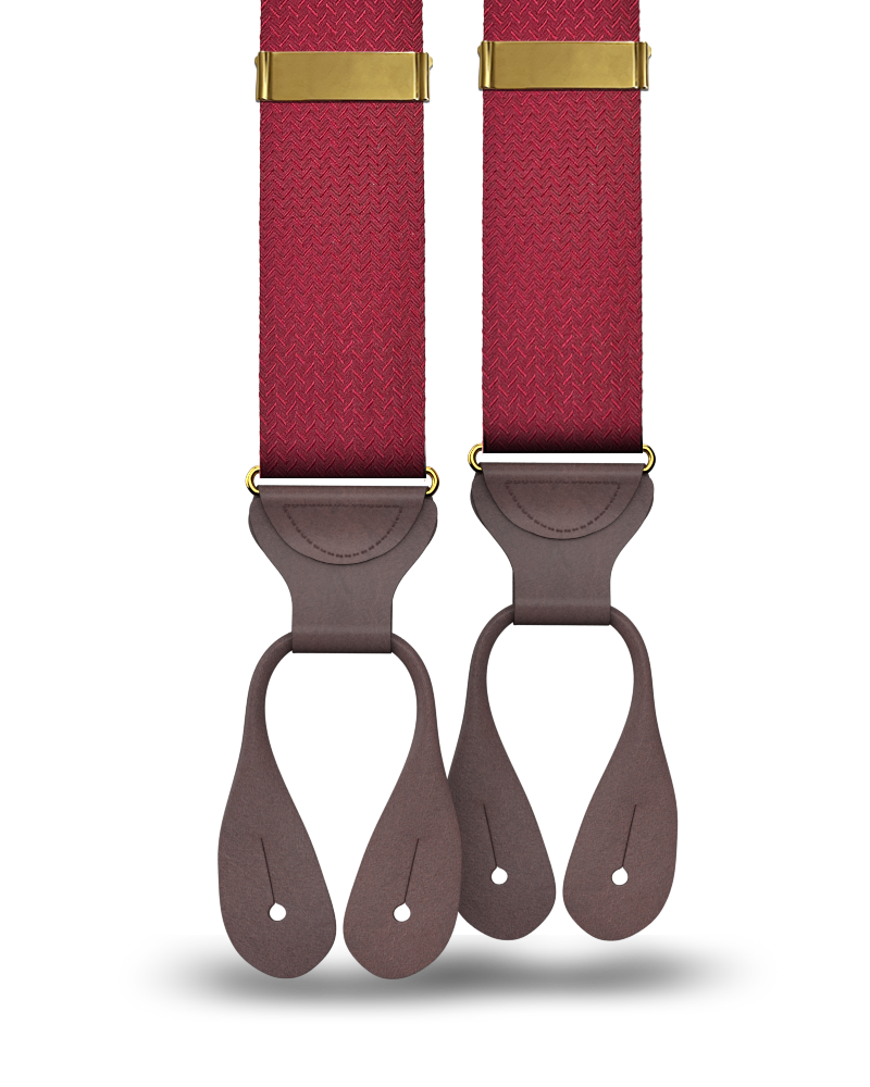 Skyiew Silk Suspenders - Maroon - KK & Jay Supply Co.