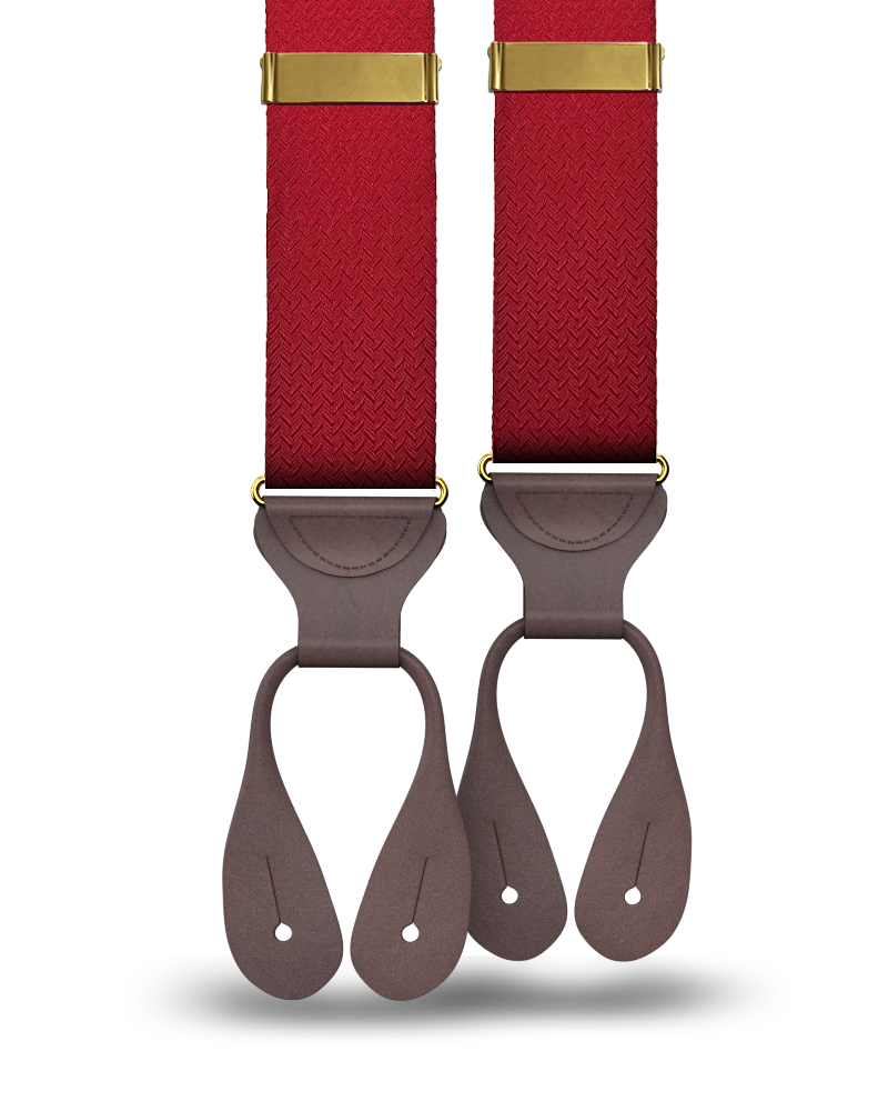 Skyiew Silk Suspenders - Red - KK & Jay Supply Co.