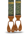 Spruce Paisley Suspenders - Olive Green
