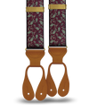 Spruce Paisley Suspenders - Maroon
