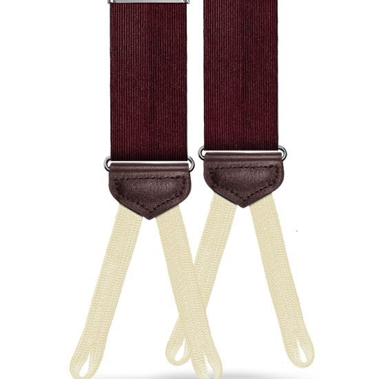 Townsend Silk Suspenders - Burgundy - KK & Jay Supply Co.