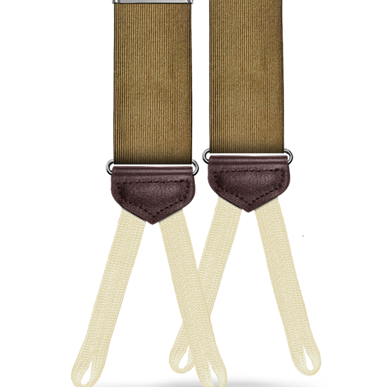 Townsend Silk Suspenders - Tan - KK & Jay Supply Co.