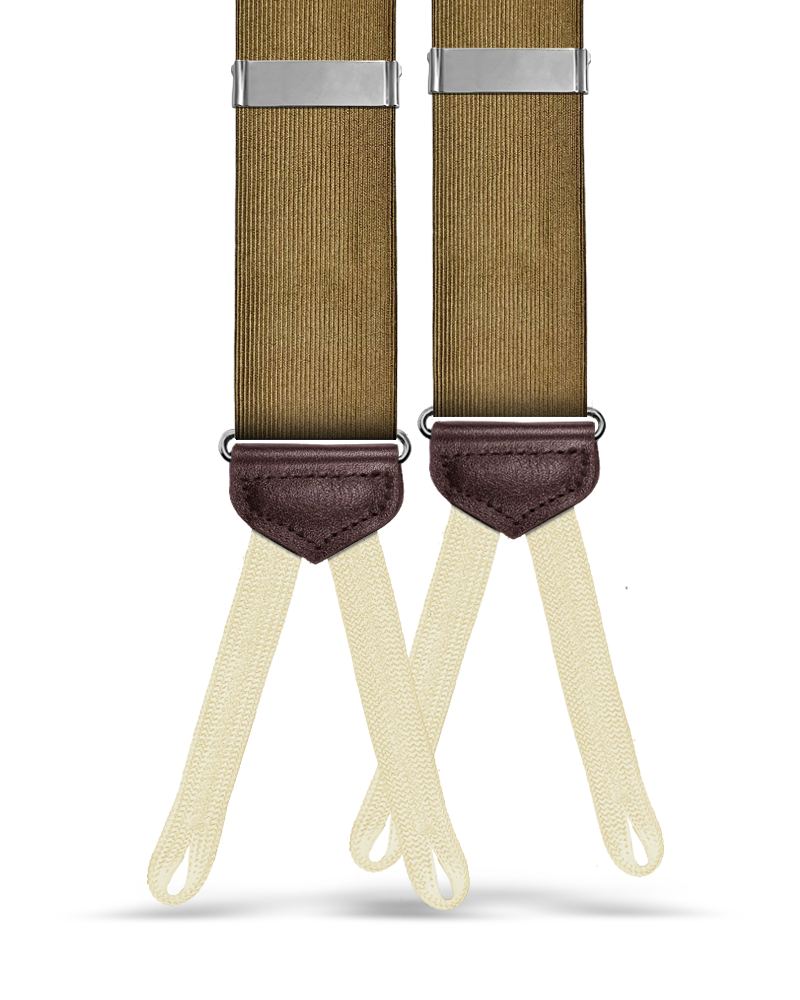 Townsend Silk Suspenders - Tan - KK & Jay Supply Co.