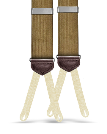 Townsend Silk Suspenders - Tan - KK & Jay Supply Co.