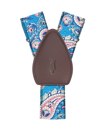 Van Cortlandt Aqua Paisley Shirttail Garters - KK & Jay Supply Co.