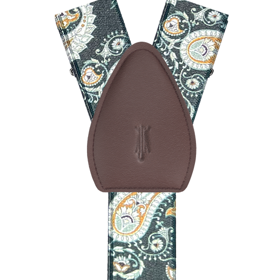 Van Cortlandt Green Paisley Shirttail Garters - KK & Jay Supply Co.