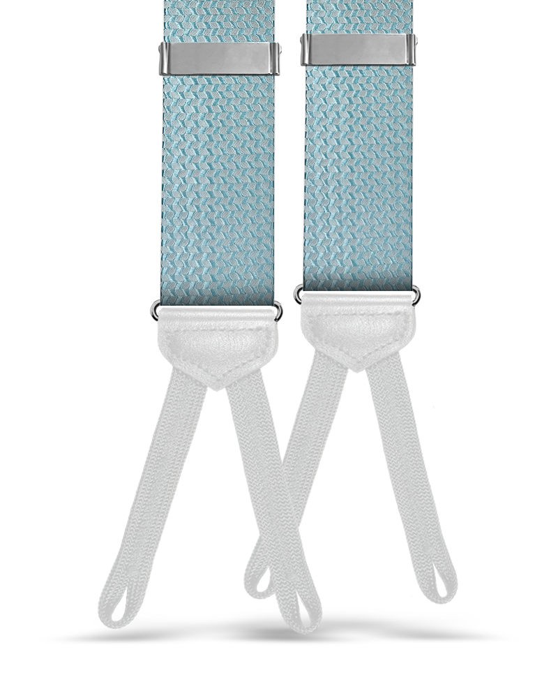 Vinmont Silk Suspenders - Aqua - KK & Jay Supply Co.