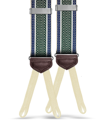 Wainwright Jacquard Suspenders - Green