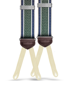 Wainwright Jacquard Suspenders - Green