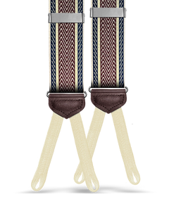 Wainwright Jacquard Suspenders - Maroon