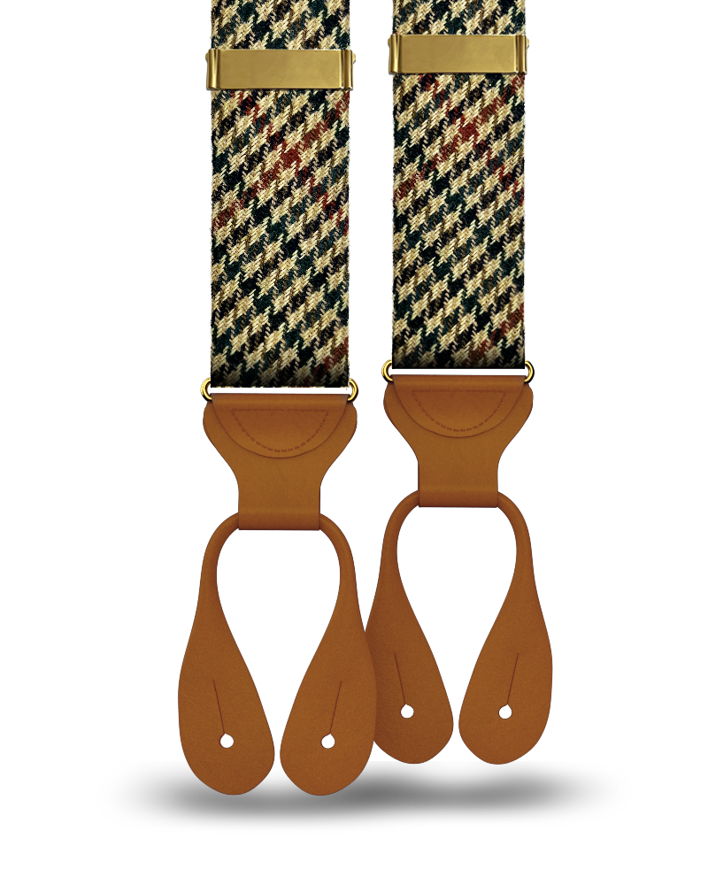 Warburton Wool Plaid Suspenders - KK & Jay Supply Co.