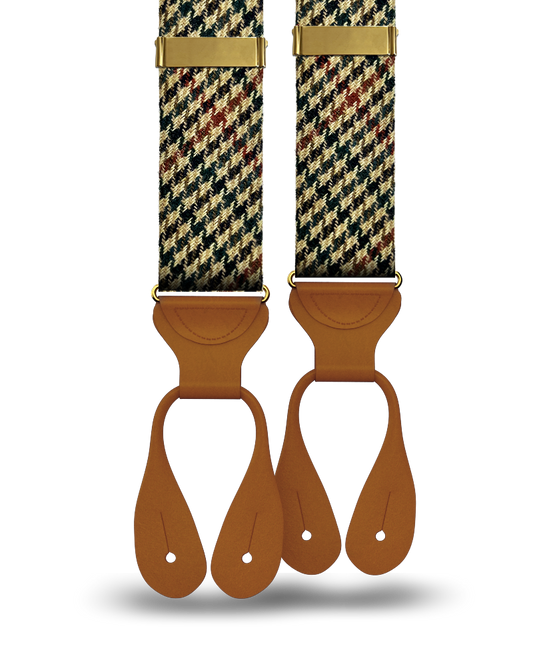 Warburton Wool Plaid Suspenders - KK & Jay Supply Co.