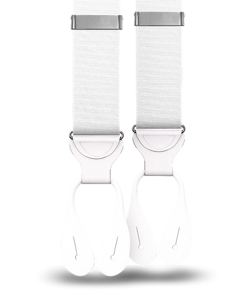 White Grosgrain Suspenders - KK & Jay Supply Co.