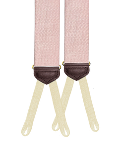 Limited Edition<br>Willow Silk Linen Suspenders - Pink - KK & Jay Supply Co.