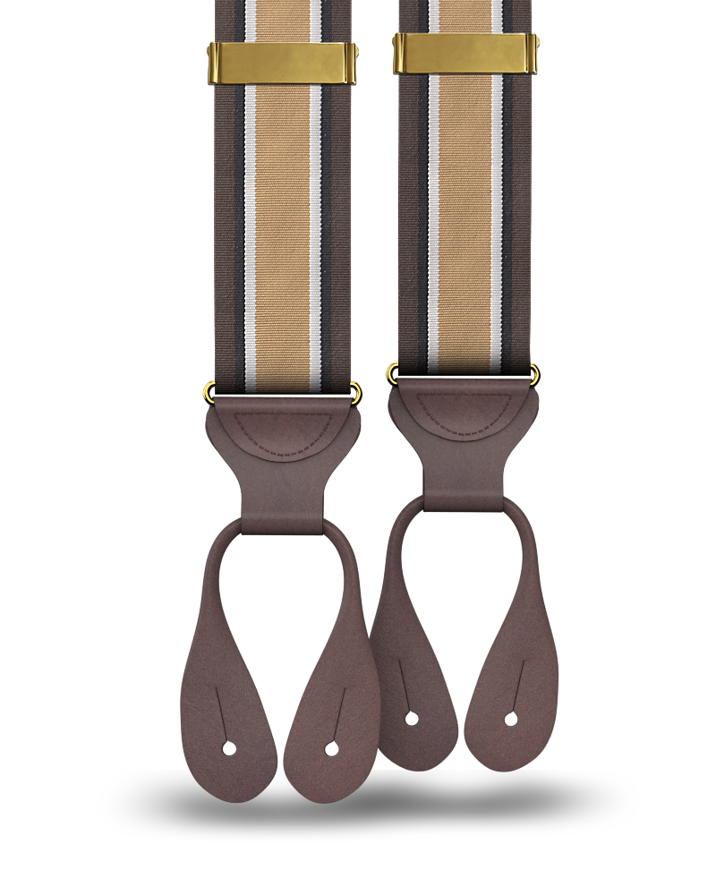Big Tall  Button-on Striped Suspenders