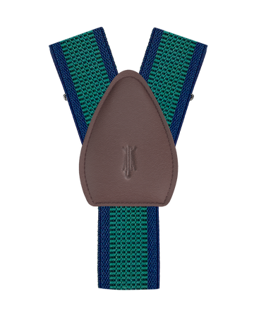 Wrigby Stripe Green Shirttail Garters - KK & Jay Supply Co.