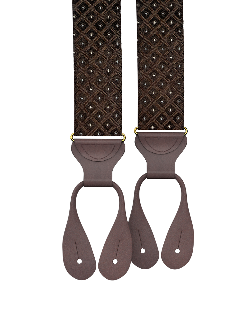 Yates Brown Silk Suspenders - KK & Jay Supply Co.