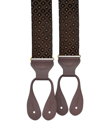 Yates Brown Silk Suspenders - KK & Jay Supply Co.