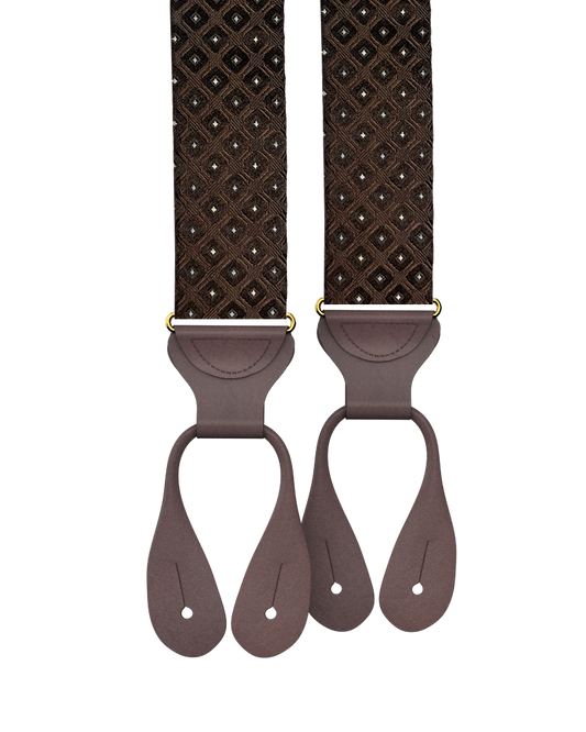 Yates Brown Silk Suspenders - KK & Jay Supply Co.