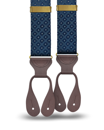 Yates Emerald Blue Silk Suspenders - KK & Jay Supply Co.