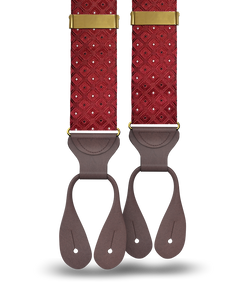 Yates Maroon Silk Suspenders