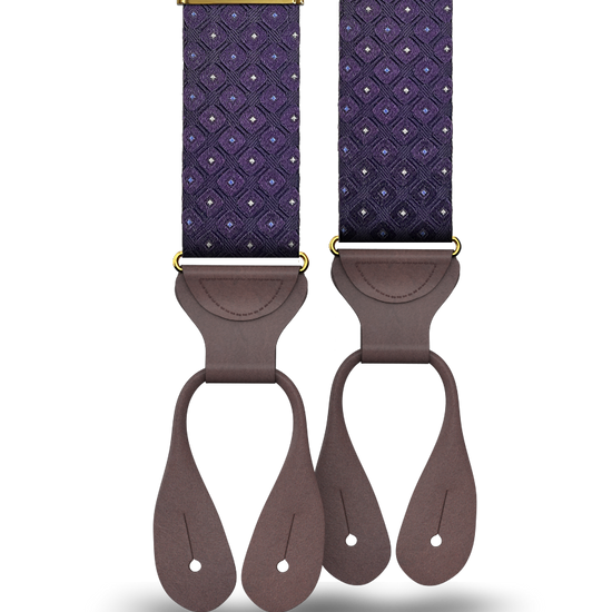 Yates Purple Silk Suspenders - KK & Jay Supply Co.