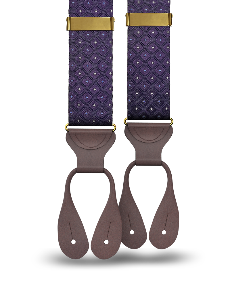 Yates Purple Silk Suspenders - KK & Jay Supply Co.