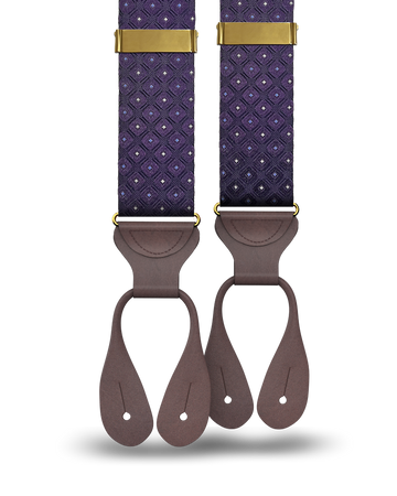 Yates Purple Silk Suspenders - KK & Jay Supply Co.