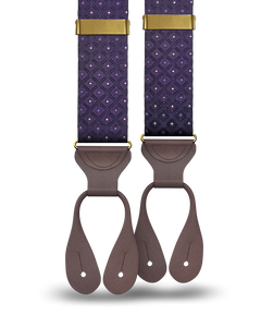 Yates Purple Silk Suspenders