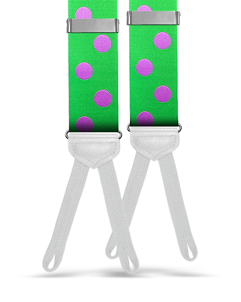 Zerega Dot Suspenders - Lime Green - KK & Jay Supply Co.