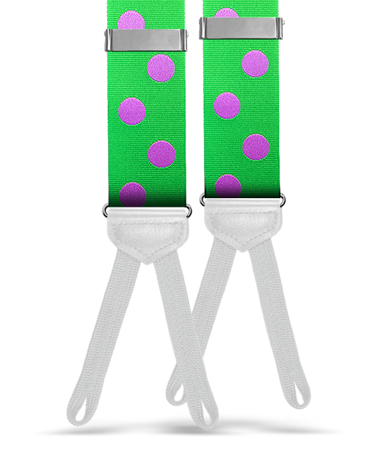 Zerega Dot Suspenders - Lime Green - KK & Jay Supply Co.