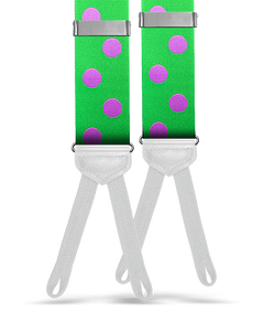 Zerega Dot Suspenders - Lime Green