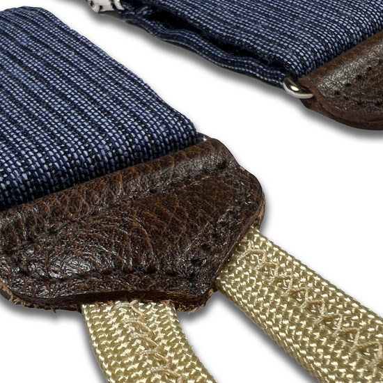 Limited Edition<br>Bingham Blue Wool Suspenders - KK & Jay Supply Co.
