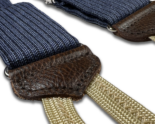 Limited Edition<br>Bingham Blue Wool Suspenders - KK & Jay Supply Co.