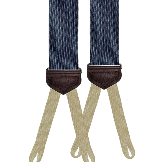 Limited Edition<br>Bingham Blue Wool Suspenders - KK & Jay Supply Co.